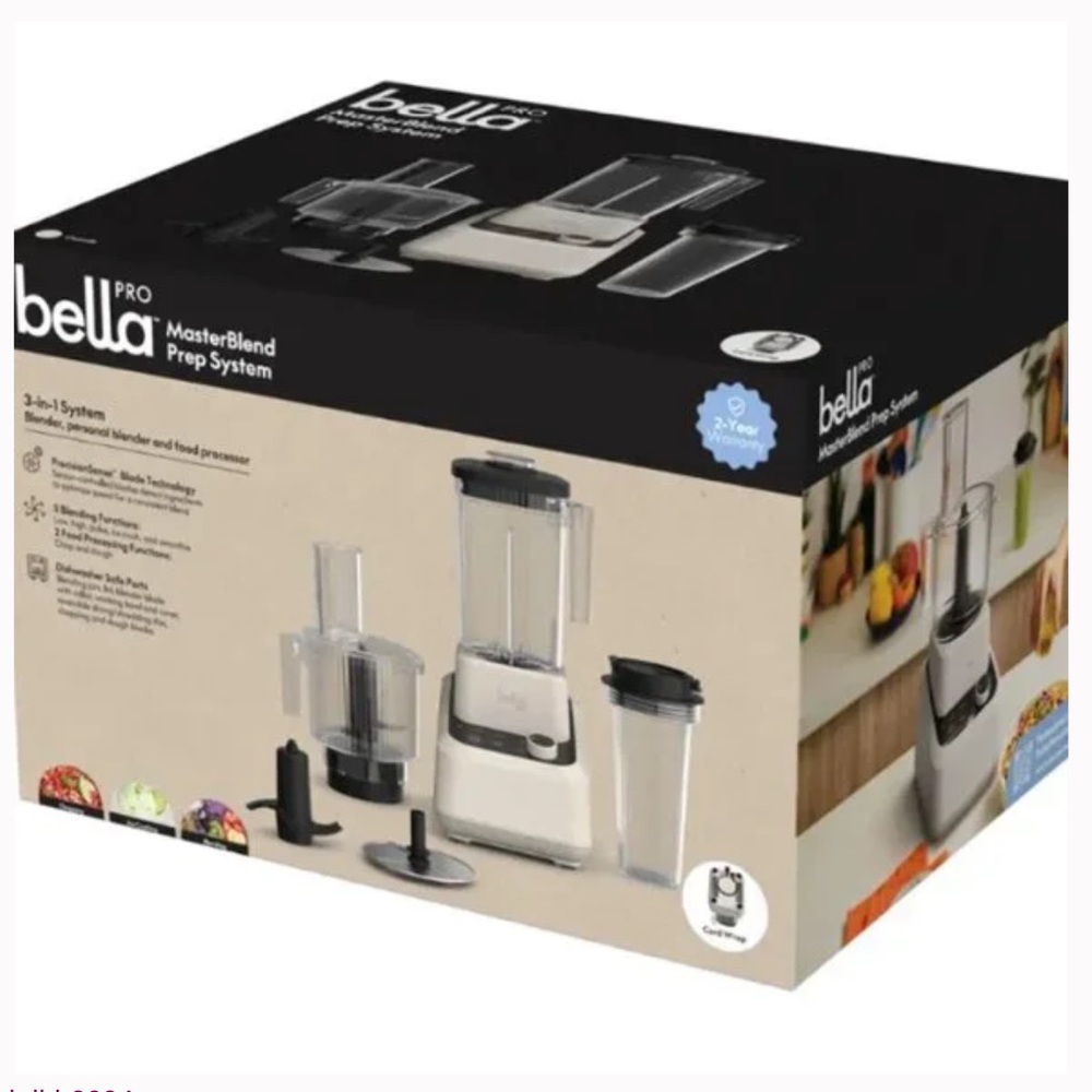 Bella Pro MasterBlend 3-in-1 Prep Blender, Personal Blender & Food Processor.